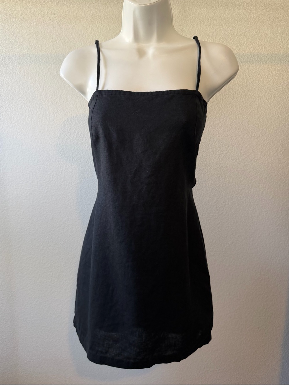 Mikoh Pakala Dress Black Linen Size S